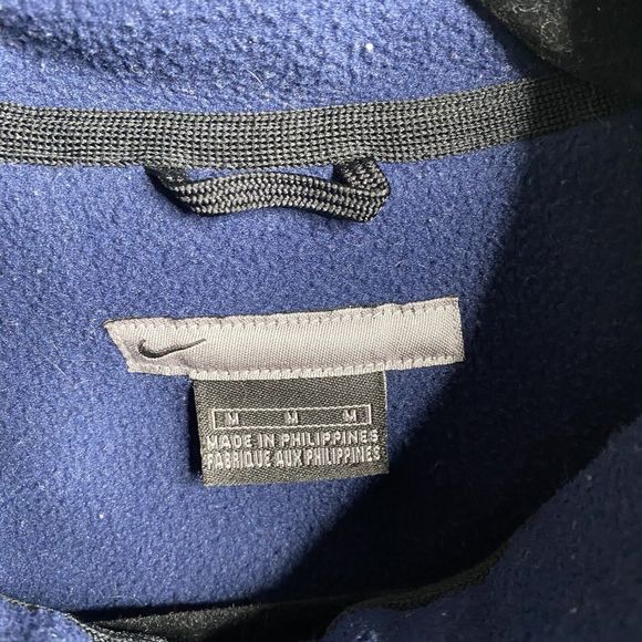 Vintage Y2K NIKE Fleece Lined Full Zip Jacket Mens Medium Shacket Cyber - Picture 4 of 16